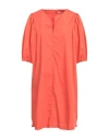 Rossopuro Woman Mini Dress Orange Size S Cotton