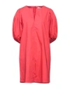 Rossopuro Woman Mini Dress Red Size Xs Cotton