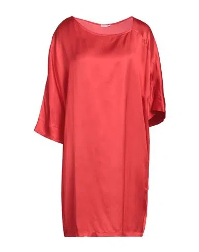 Rossopuro Woman Mini Dress Tomato Red Size Xs Viscose