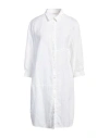 Rossopuro Woman Mini Dress White Size S Linen