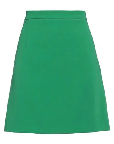 Rossopuro Woman Mini Skirt Light Green Size 6 Polyester, Elastane