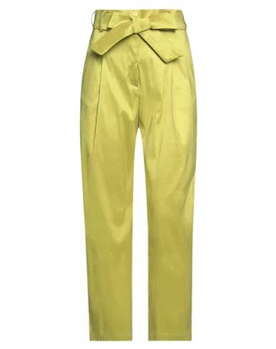 Rossopuro Woman Pants Lime Green Size Xs Polyester, Nylon, Elastane In Green