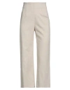Rossopuro Woman Pants Beige Size 2 Polyester, Cotton In Beige
