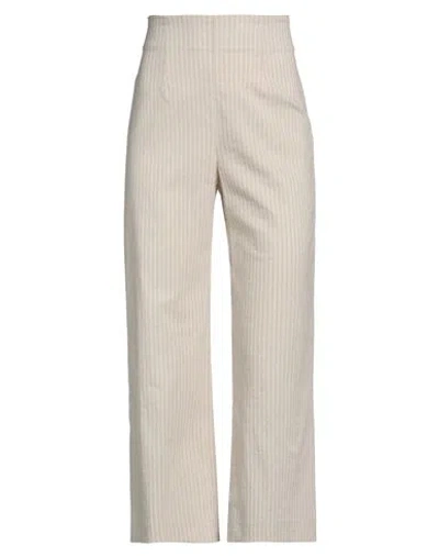 Rossopuro Woman Pants Beige Size 2 Polyester, Cotton
