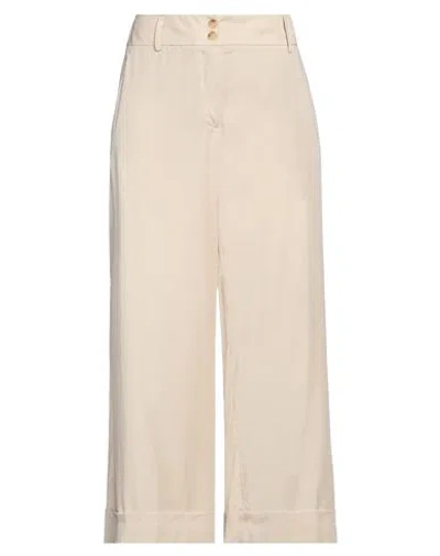 Rossopuro Woman Pants Beige Size 4 Lyocell In Neutral