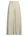 Rossopuro Woman Pants Beige Size M Cotton, Silk, Elastane In Beige