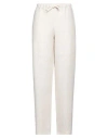 Rossopuro Woman Pants Beige Size Xl Linen In Beige