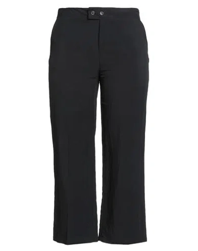 Rossopuro Woman Pants Black Size 10 Viscose, Linen