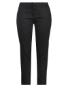 Rossopuro Woman Pants Black Size 8 Viscose, Polyester, Virgin Wool, Elastane In Black