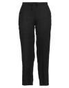 Rossopuro Woman Pants Black Size S Linen, Viscose