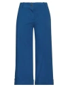 Rossopuro Woman Pants Blue Size 6 Cotton