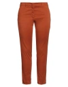 Rossopuro Woman Pants Brown Size 10 Cotton, Elastane