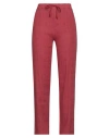 Rossopuro Woman Pants Burgundy Size S Linen, Viscose In Red