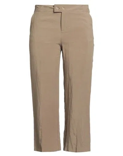 Rossopuro Woman Pants Camel Size 10 Viscose, Linen In Sand
