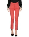 Rossopuro Woman Pants Coral Size 10 Cotton, Elastane In Red