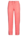 Rossopuro Woman Pants Coral Size M Linen, Viscose In Red