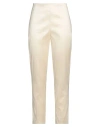 Rossopuro Woman Pants Cream Size L Polyester, Nylon, Elastane In White