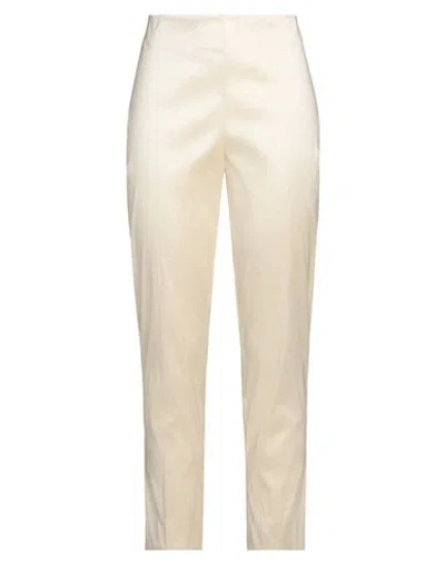 Rossopuro Woman Pants Cream Size L Polyester, Nylon, Elastane In White