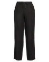 Rossopuro Woman Pants Dark Brown Size L Linen