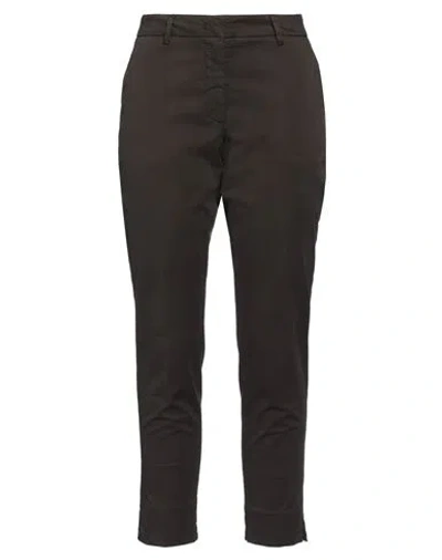 Rossopuro Woman Pants Dark Green Size 8 Cotton, Elastane In Green