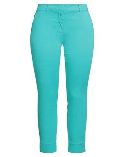 Rossopuro Woman Pants Emerald Green Size 10 Cotton, Elastane