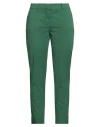 Rossopuro Woman Pants Green Size 8 Cotton, Elastane