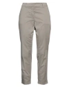 Rossopuro Woman Pants Grey Size 8 Cotton, Elastane In Grey