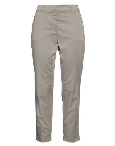 Rossopuro Woman Pants Grey Size 8 Cotton, Elastane