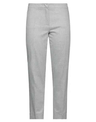 Rossopuro Woman Pants Grey Size 12 Viscose, Polyester, Virgin Wool, Elastane