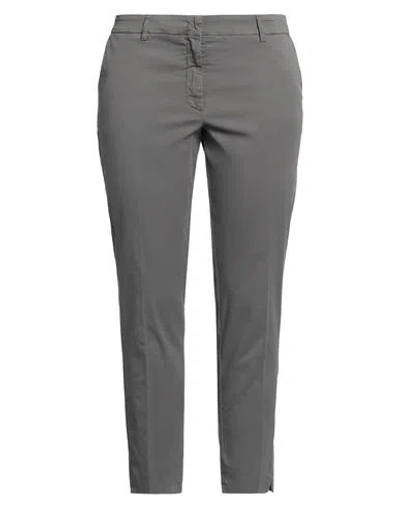 Rossopuro Woman Pants Grey Size 14 Cotton, Elastane