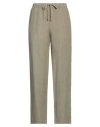 Rossopuro Woman Pants Khaki Size Xl Linen In Beige