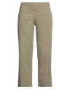 Rossopuro Woman Pants Khaki Size 4 Cotton, Elastane In Beige