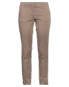Rossopuro Woman Pants Khaki Size 14 Cotton, Elastane In Beige