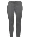 Rossopuro Woman Pants Lead Size 14 Cotton, Elastane In Grey