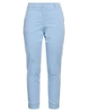 Rossopuro Woman Pants Light Blue Size 14 Cotton, Elastane In Blue