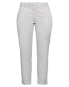 Rossopuro Woman Pants Light Grey Size 16 Cotton, Elastane