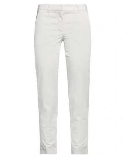 Rossopuro Woman Pants Light Grey Size 4 Cotton, Elastane