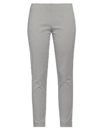 Rossopuro Woman Pants Light Grey Size 6 Cotton, Polyamide, Elastane In Gray
