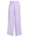 Rossopuro Woman Pants Lilac Size M Linen In Purple
