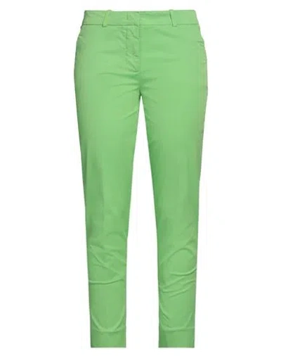 Rossopuro Woman Pants Lime Green Size 6 Cotton, Elastane
