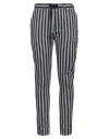 Rossopuro Woman Pants Midnight Blue Size 12 Cotton, Polyester, Polyamide, Linen In Blue