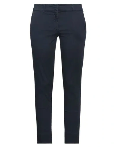 Rossopuro Woman Pants Midnight Blue Size 4 Cotton, Elastane