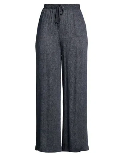 Rossopuro Woman Pants Midnight Blue Size L Viscose