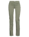 Rossopuro Woman Pants Military Green Size 6 Cotton, Elastane