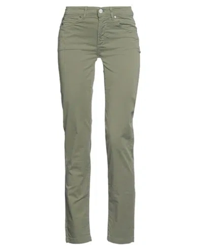 Rossopuro Woman Pants Military Green Size 6 Cotton, Elastane