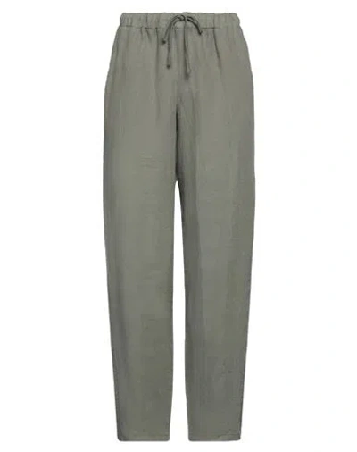 Rossopuro Woman Pants Military Green Size S Linen, Viscose In Green