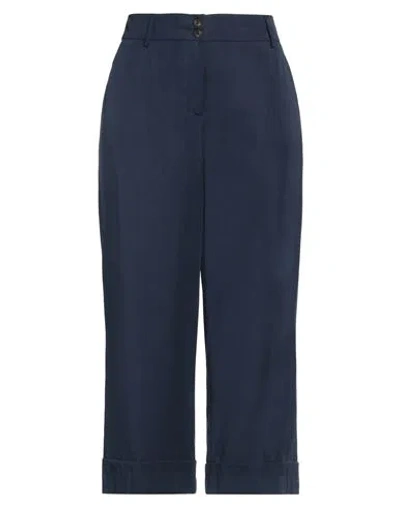 Rossopuro Woman Pants Navy Blue Size 6 Lyocell