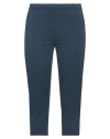 Rossopuro Woman Pants Navy Size 4 Cotton, Elastane In Navy Blue