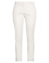 Rossopuro Woman Pants Off White Size 12 Cotton, Elastane In Off White