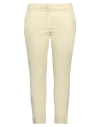 Rossopuro Woman Pants Pastel Yellow Size 12 Cotton, Elastane